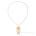 Fashion Cream Resin Jewelry Owl Pendant Necklace for women